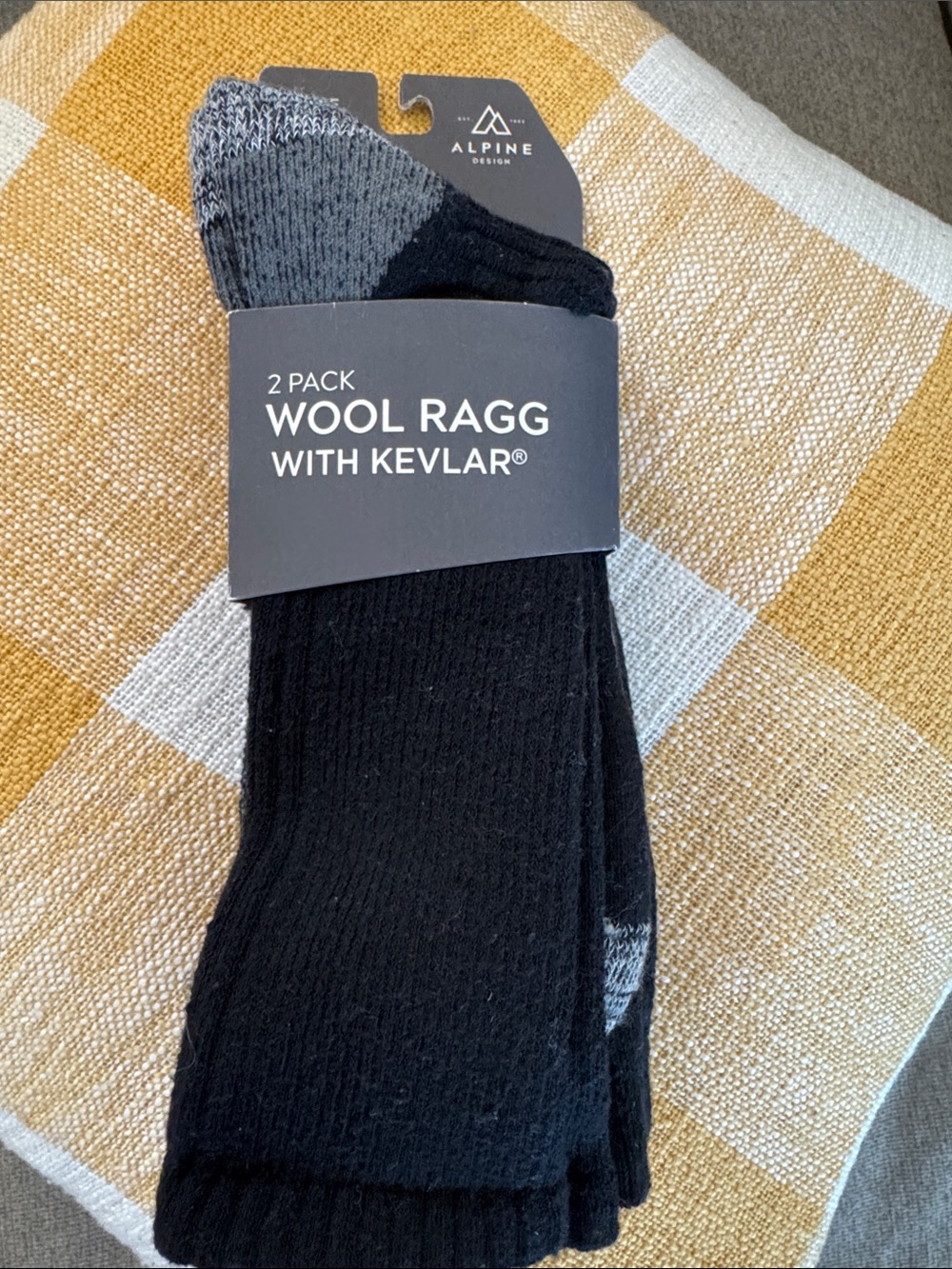 Alpine Design Black & Gray Wool Ragg Socks - 2 Pack